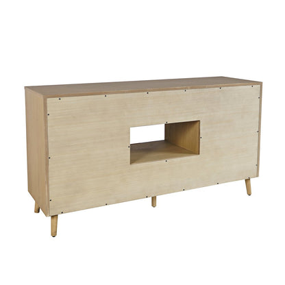 Reece 60" Mid-Century Modern Starburst TV Stand Console Storage Cabinet