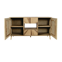 Reece 60" Mid-Century Modern Starburst TV Stand Console Storage Cabinet