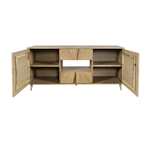 Reece 70" Mid-Century Modern Starburst TV Stand Console Storage Cabinet