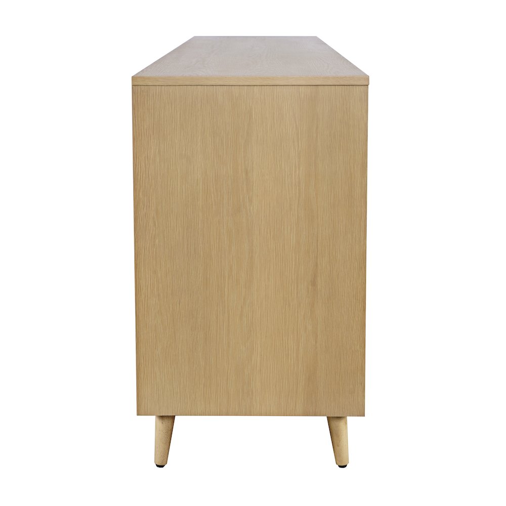 Reece 70" Mid-Century Modern Starburst TV Stand Console Storage Cabinet