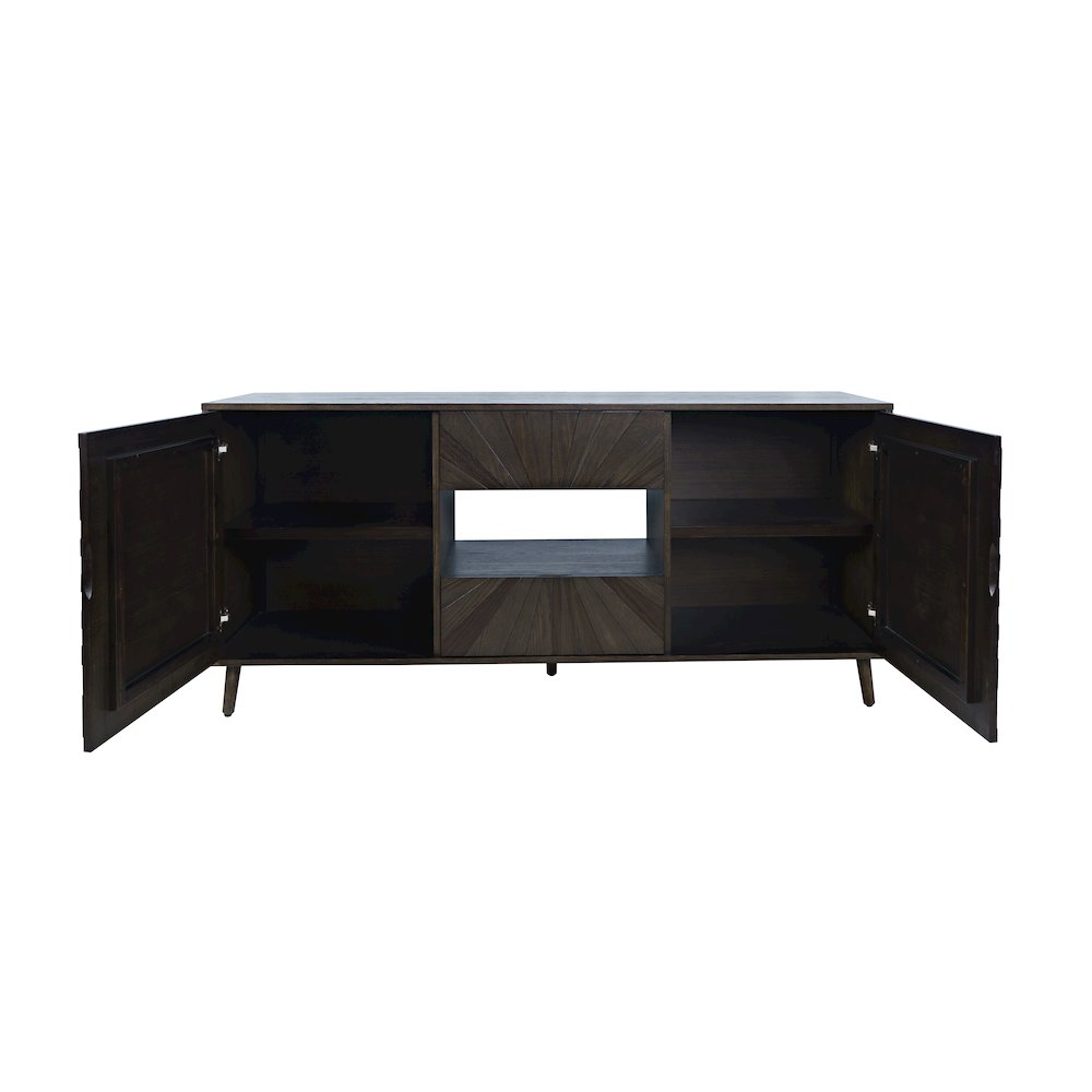 Reece 50" Mid-Century Modern Starburst TV Stand Console Storage Cabinet