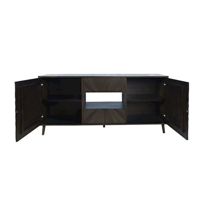 Reece 50" Mid-Century Modern Starburst TV Stand Console Storage Cabinet
