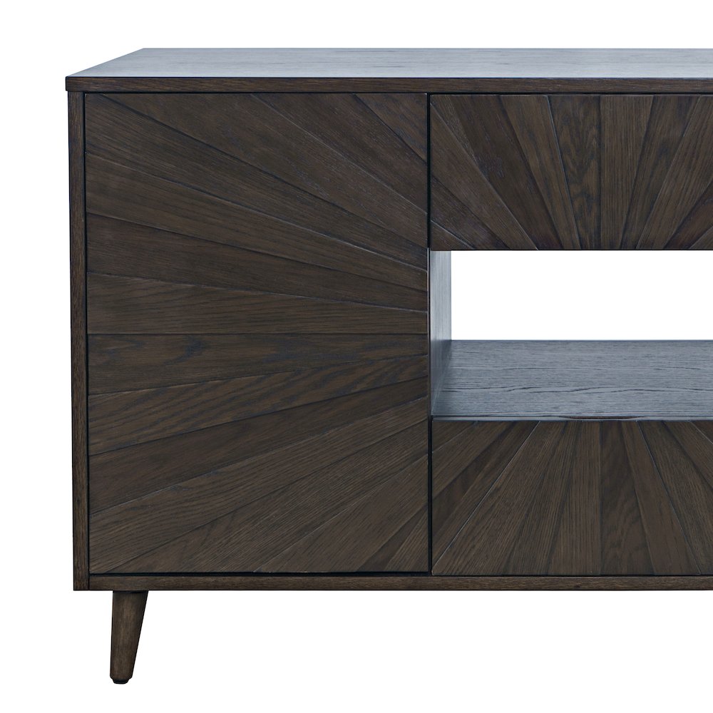 Reece 50" Mid-Century Modern Starburst TV Stand Console Storage Cabinet