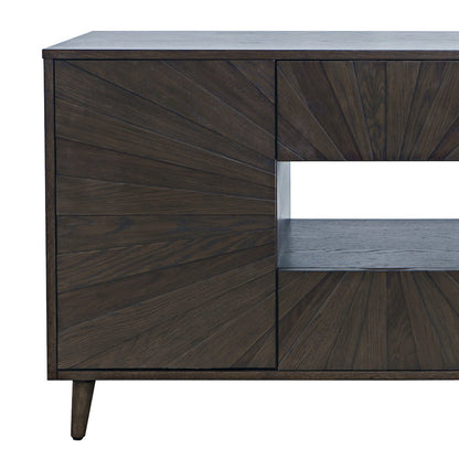 Reece 50" Mid-Century Modern Starburst TV Stand Console Storage Cabinet