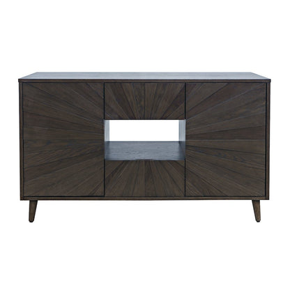 Reece 50" Mid-Century Modern Starburst TV Stand Console Storage Cabinet