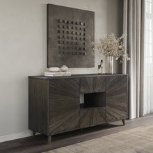 Reece 60" Mid-Century Modern Starburst TV Stand Console Storage Cabinet