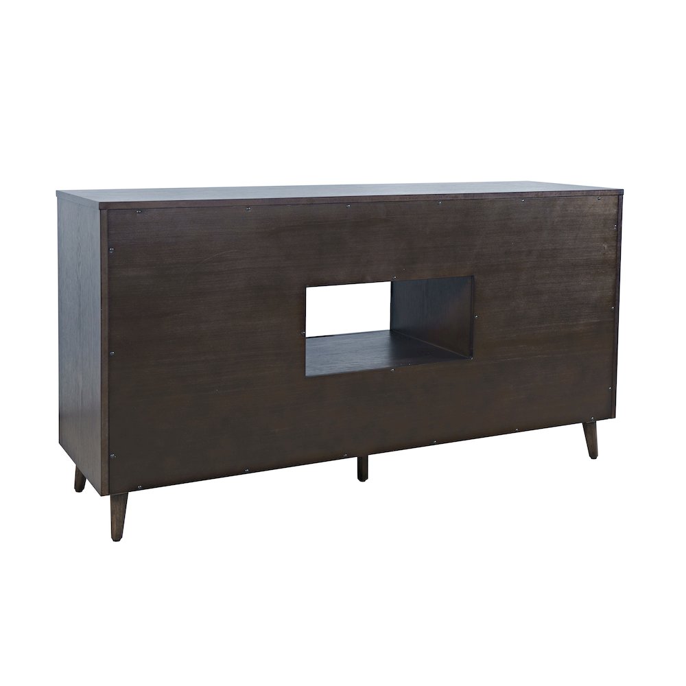 Reece 60" Mid-Century Modern Starburst TV Stand Console Storage Cabinet