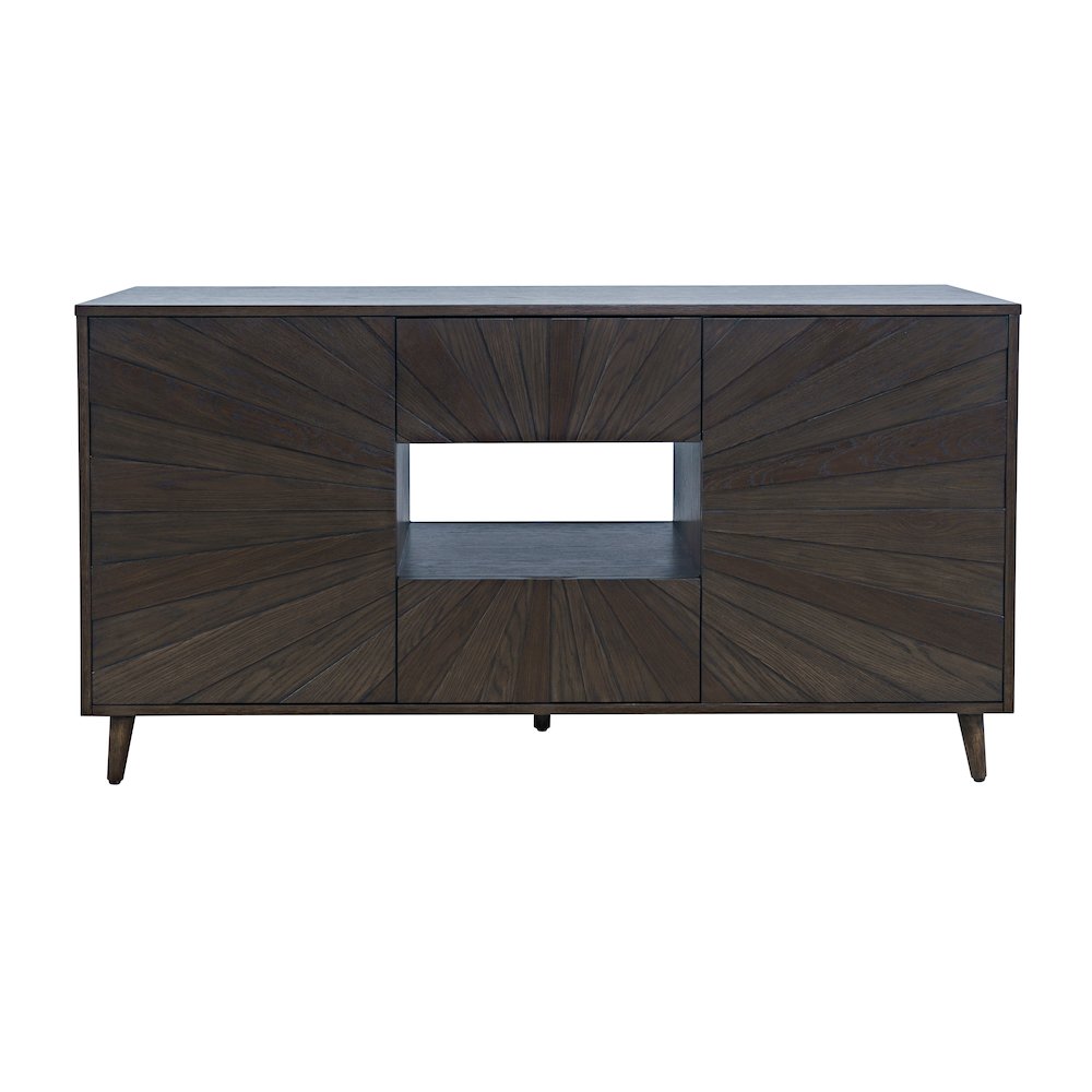 Reece 60" Mid-Century Modern Starburst TV Stand Console Storage Cabinet