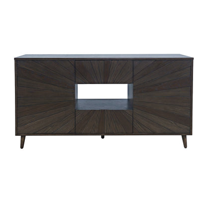 Reece 60" Mid-Century Modern Starburst TV Stand Console Storage Cabinet