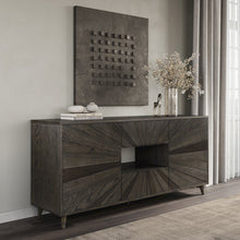 Reece 70" Mid-Century Modern Starburst TV Stand Console Storage Cabinet