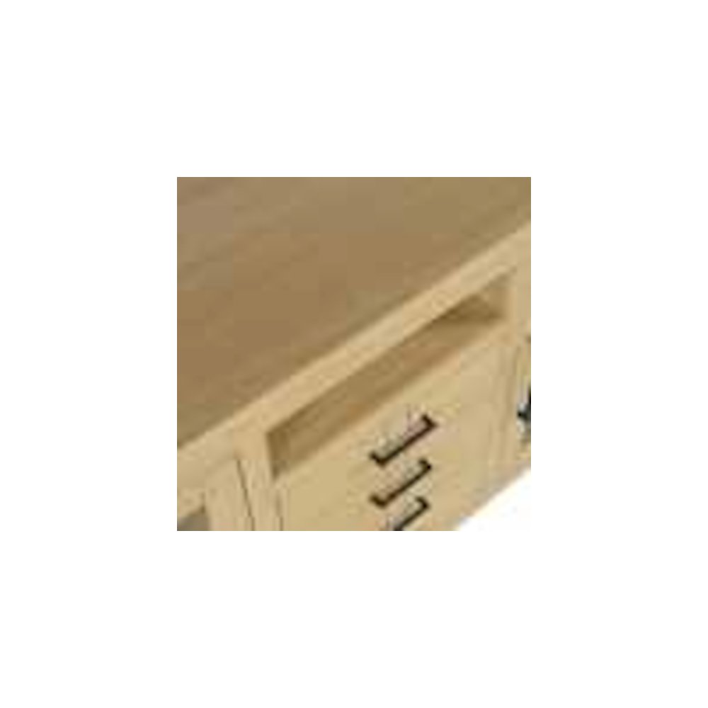 60" Contemporary Media Console with Tempered Glass Doors, Drawers and Shelves