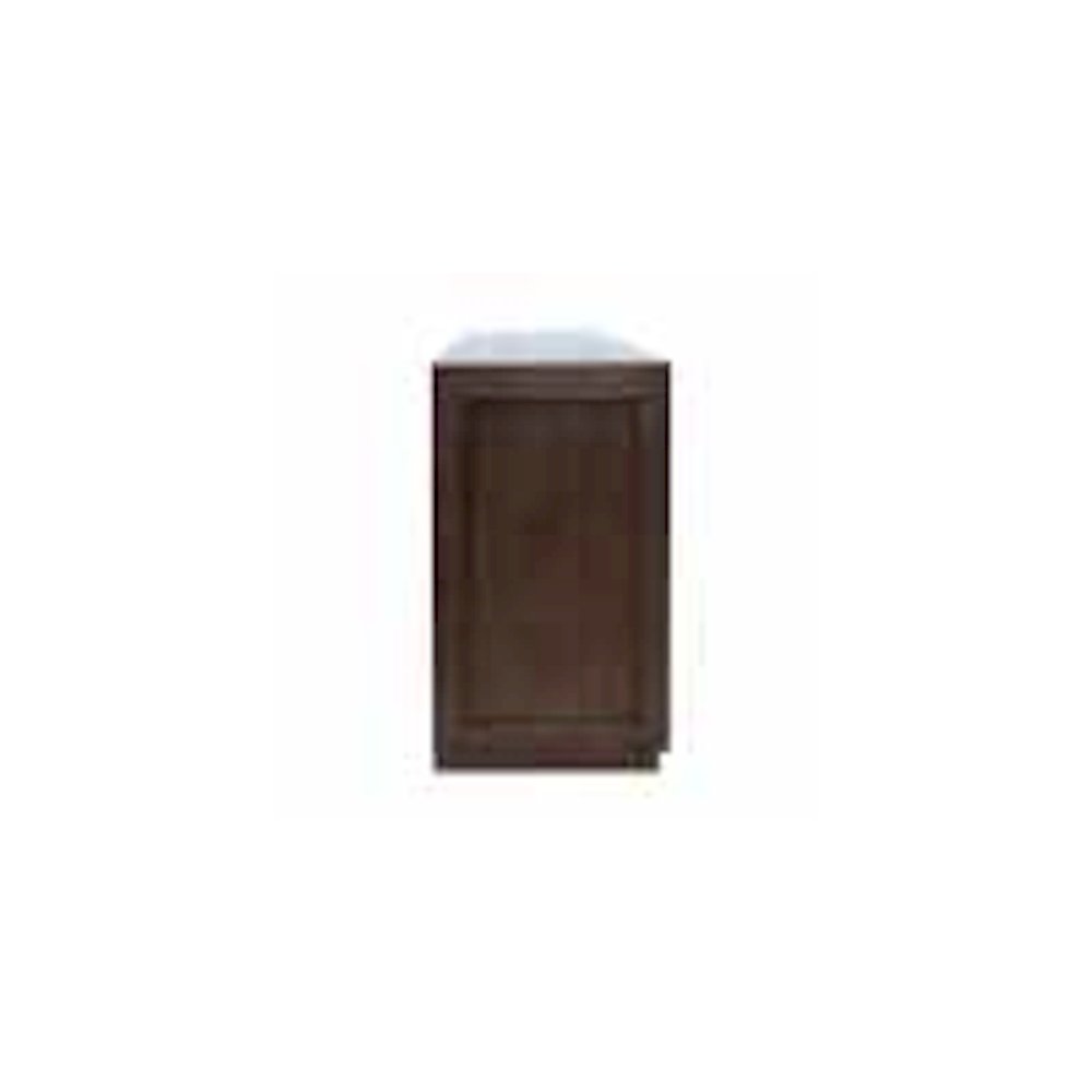 70" Contemporary Media Console with Tempered Glass Doors, Drawers and Shelves