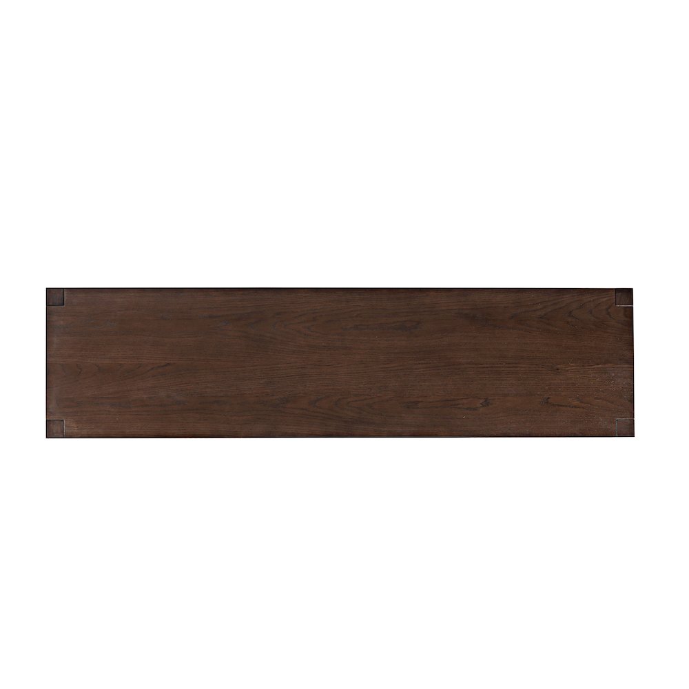 70" Contemporary Media Console with Tempered Glass Doors, Drawers and Shelves