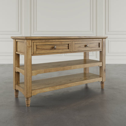 Brentwood Modern 50" Sofa Console Table with Drawers and Storage Shelves