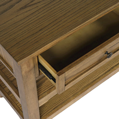 Brentwood Modern 50" Sofa Console Table with Drawers and Storage Shelves