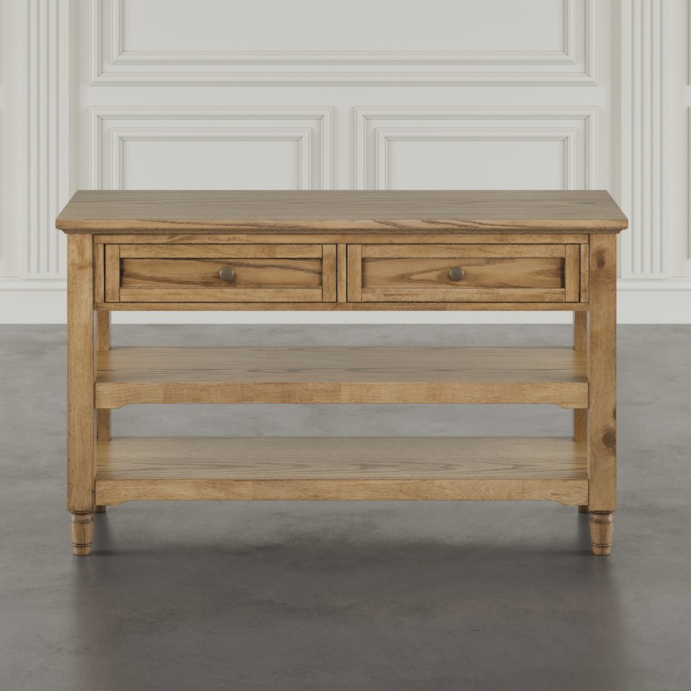 Brentwood Modern 50" Sofa Console Table with Drawers and Storage Shelves