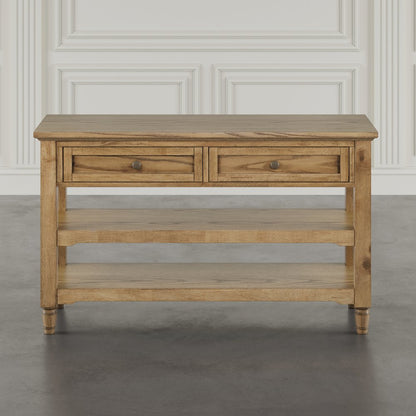 Brentwood Modern 50" Sofa Console Table with Drawers and Storage Shelves