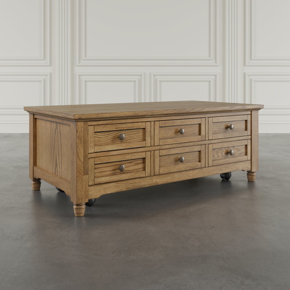 Brentwood Modern Transitional Lift-Top Coffee Table With Storage
