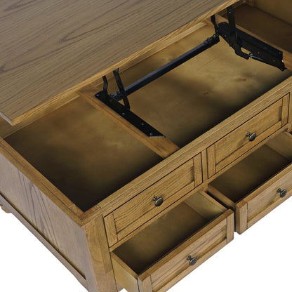 Brentwood Modern Transitional Lift-Top Coffee Table With Storage