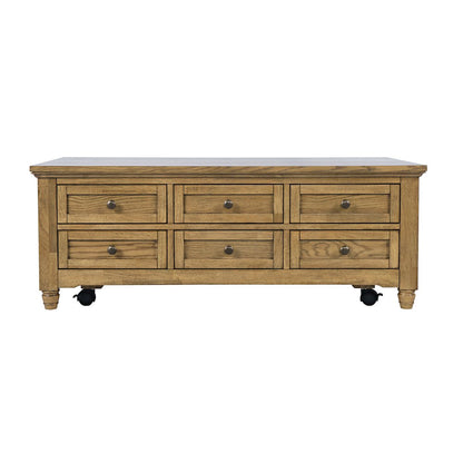 Brentwood Modern Transitional Lift-Top Coffee Table With Storage