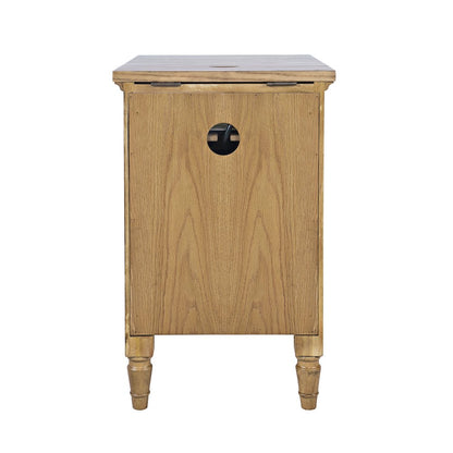 Brentwood Modern Transitional USB Charging End Table with Storage Cabinet