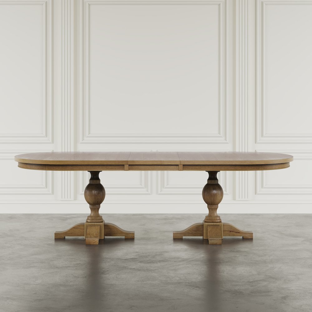Brentwood Modern Transitional 102" Double Pedestal Dining Table