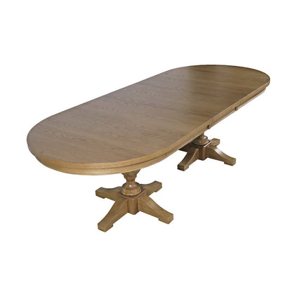 Brentwood Modern Transitional 102" Double Pedestal Dining Table