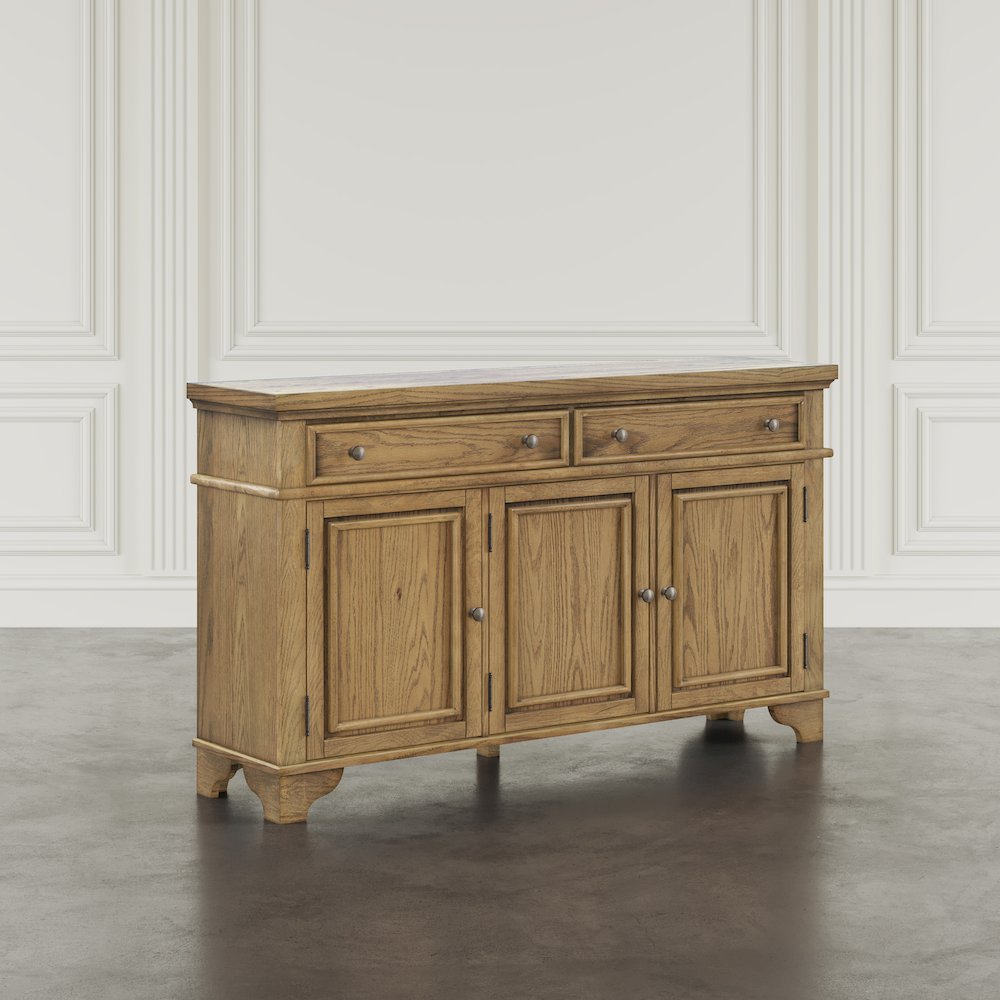 Brentwood 60" Modern Transitional Three Door Sideboard Storage Cabinet