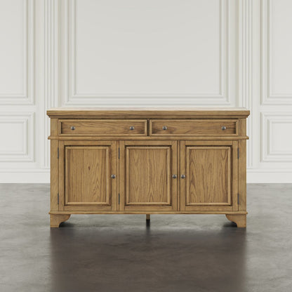 Brentwood 60" Modern Transitional Three Door Sideboard Storage Cabinet