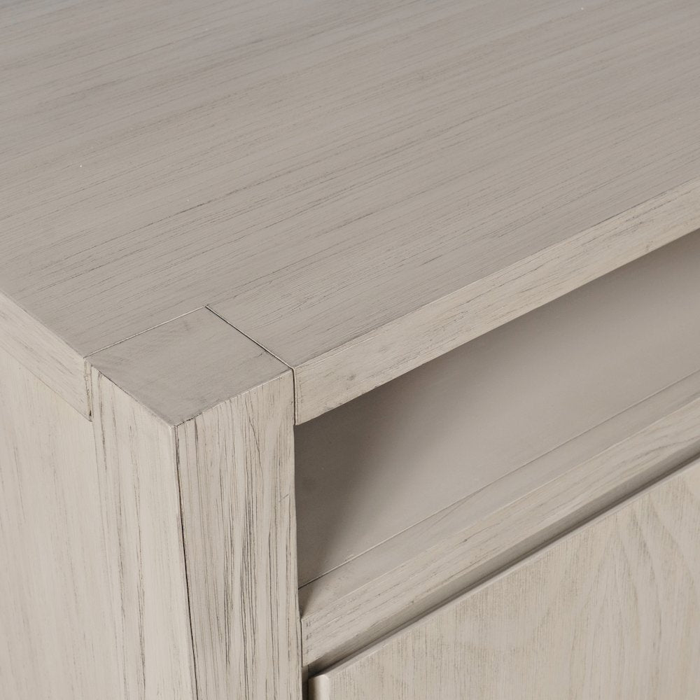60" Modern Transitional Media Console TV Stand with Four-Door Cabinet Storage