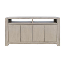 60" Modern Transitional Media Console TV Stand with Four-Door Cabinet Storage