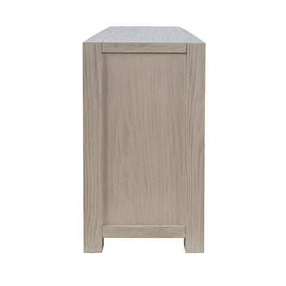 60" Modern Transitional Media Console TV Stand with Four-Door Cabinet Storage