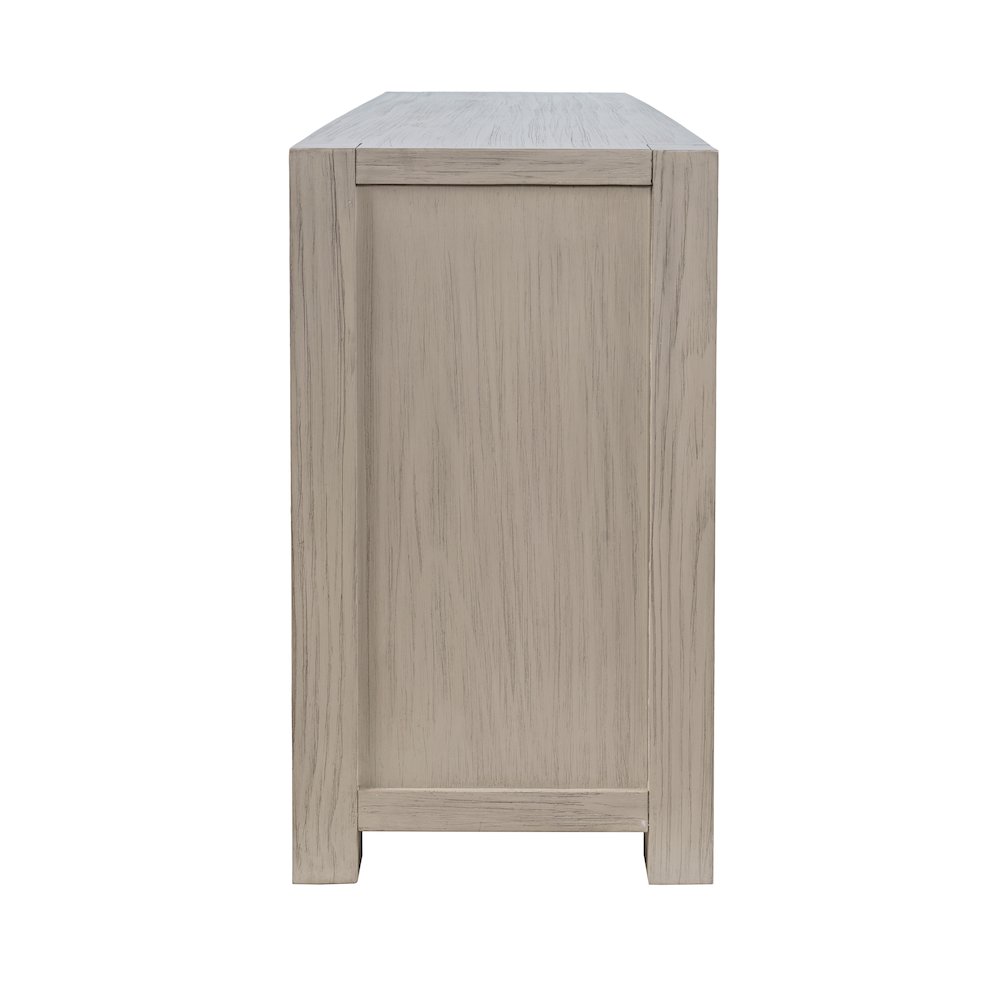 60" Modern Transitional Media Console TV Stand with Four-Door Cabinet Storage