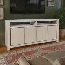 70" Modern Transitional Media Console TV Stand with Four-Door Cabinet Storage