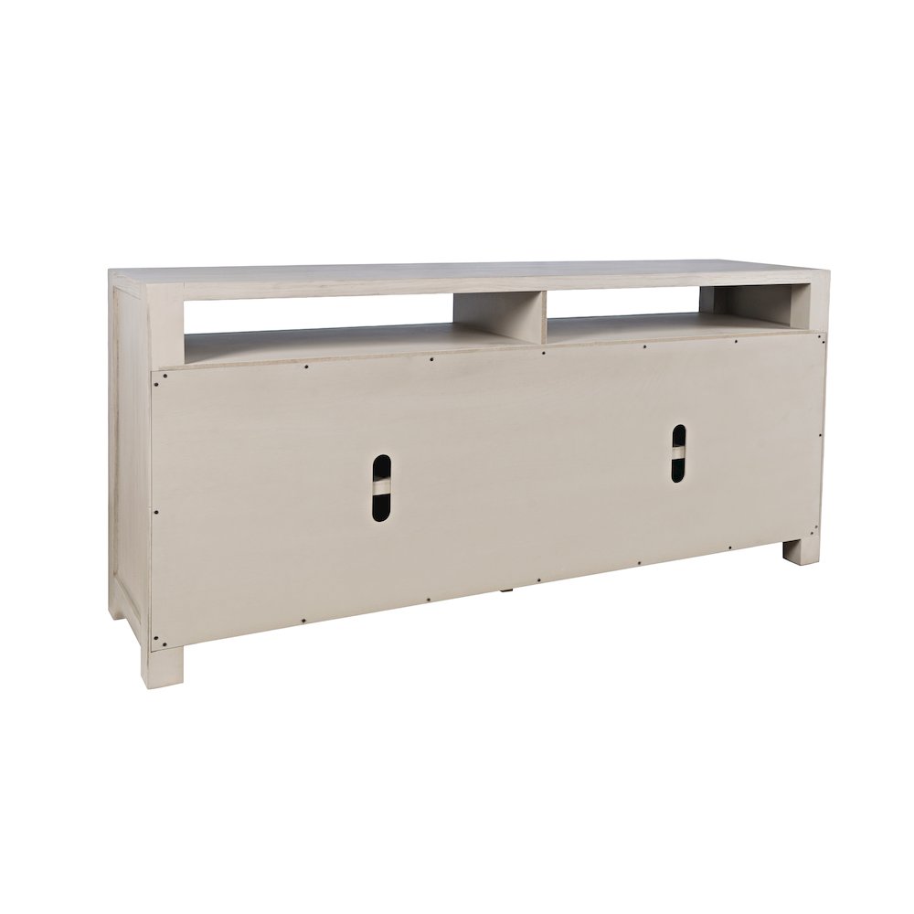 70" Modern Transitional Media Console TV Stand with Four-Door Cabinet Storage