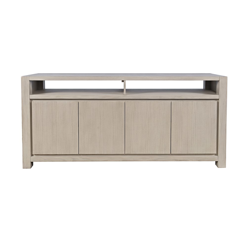 70" Modern Transitional Media Console TV Stand with Four-Door Cabinet Storage