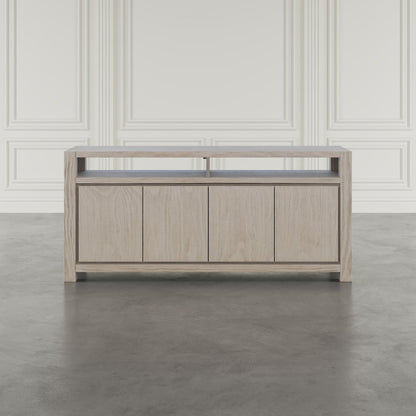 70" Modern Transitional Media Console TV Stand with Four-Door Cabinet Storage