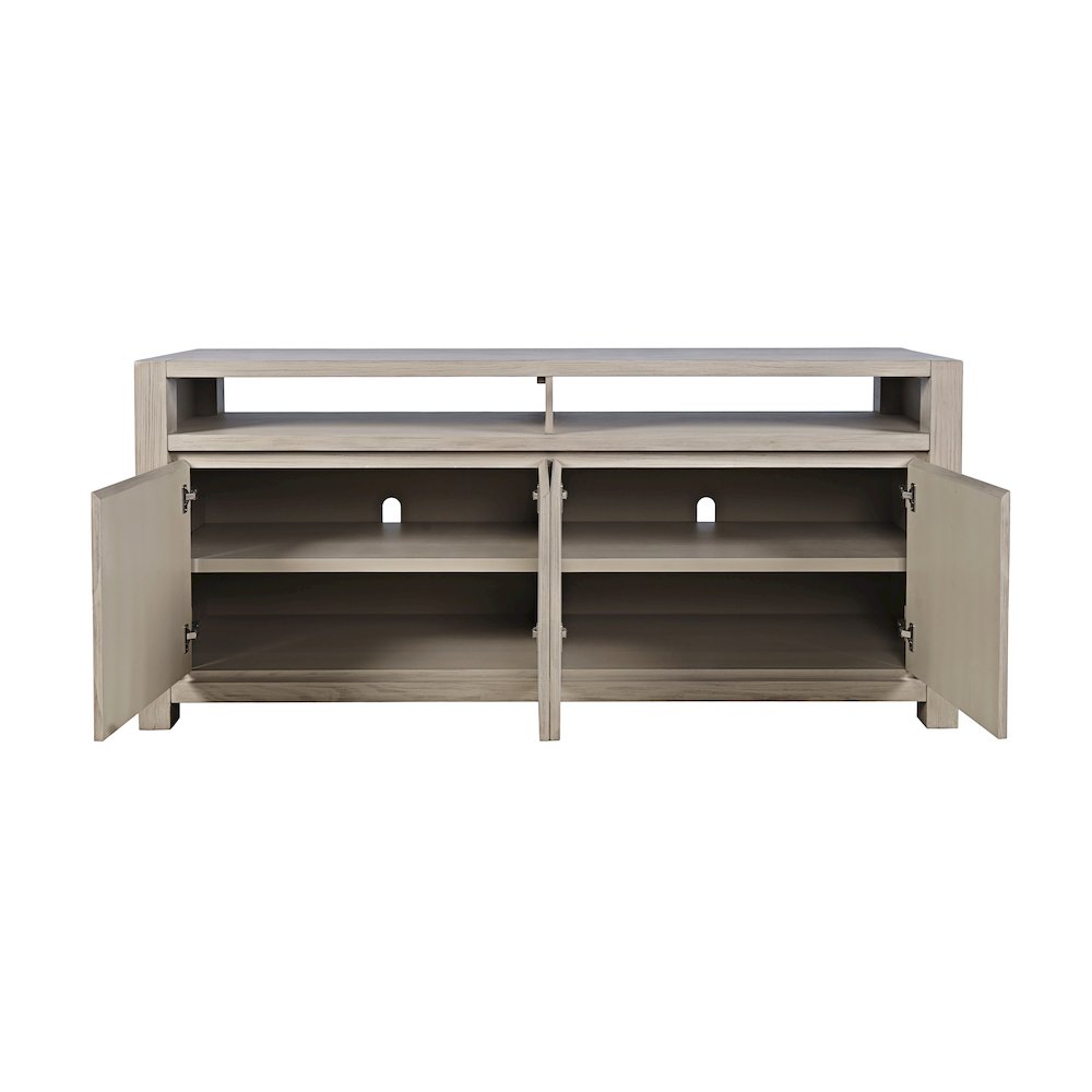 70" Modern Transitional Media Console TV Stand with Four-Door Cabinet Storage