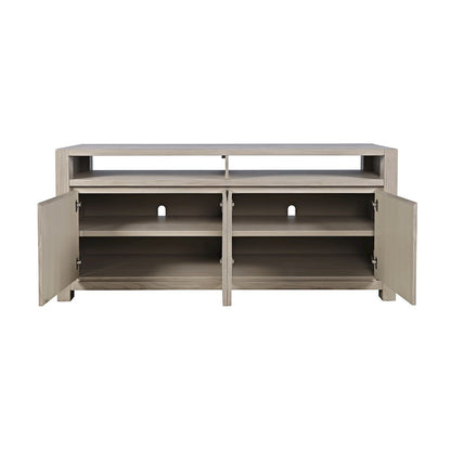 70" Modern Transitional Media Console TV Stand with Four-Door Cabinet Storage