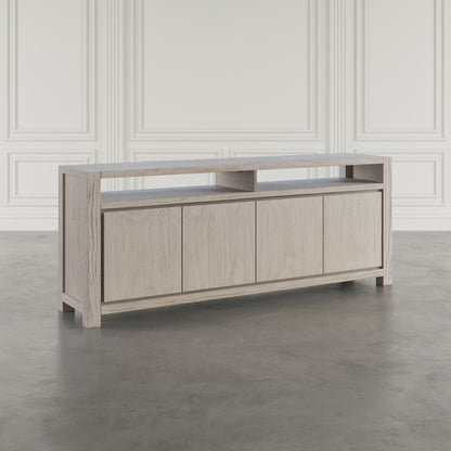 80" Modern Transitional Media Console TV Stand with Four-Door Cabinet Storage