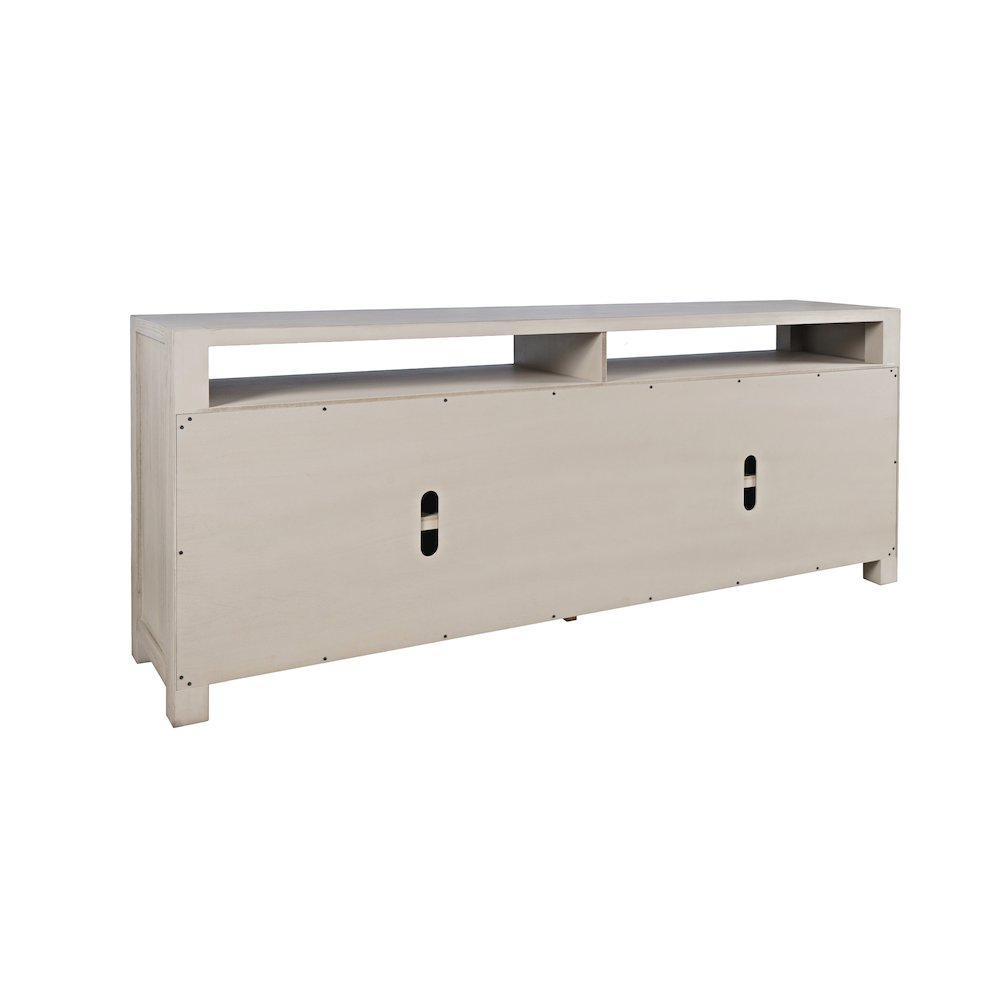 80" Modern Transitional Media Console TV Stand with Four-Door Cabinet Storage