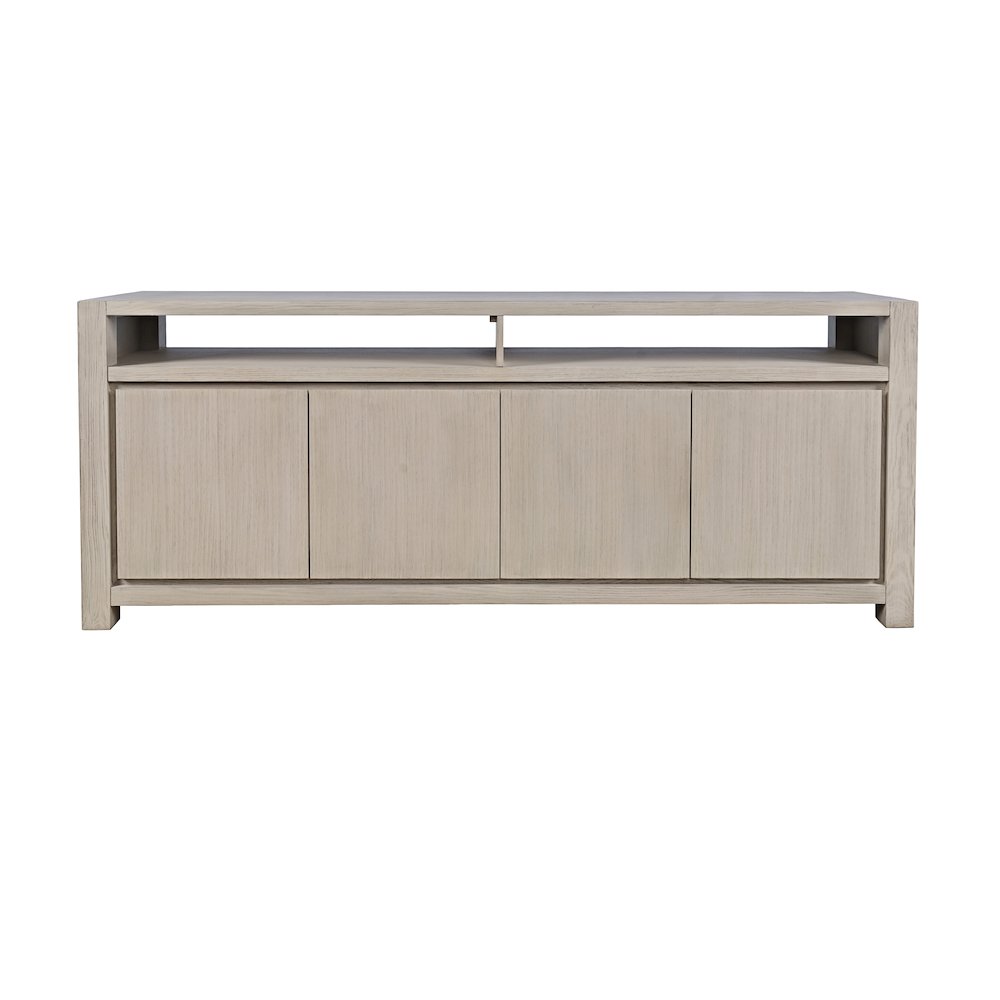 80" Modern Transitional Media Console TV Stand with Four-Door Cabinet Storage