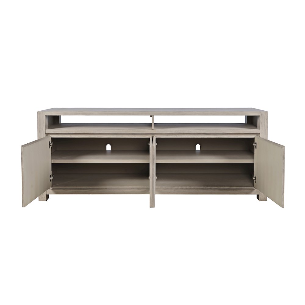80" Modern Transitional Media Console TV Stand with Four-Door Cabinet Storage
