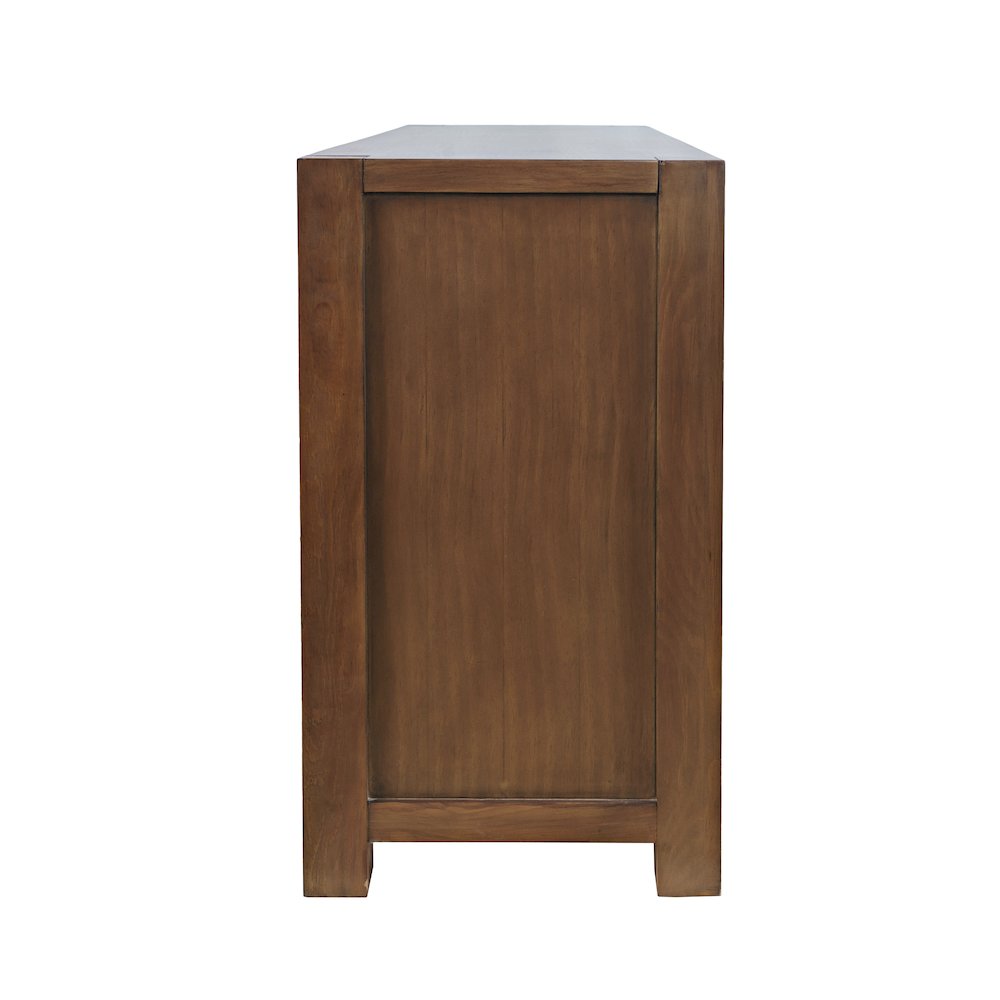 60" Modern Transitional Media Console TV Stand with Four-Door Cabinet Storage
