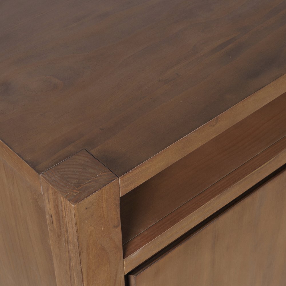 70" Modern Transitional Media Console TV Stand with Four-Door Cabinet Storage