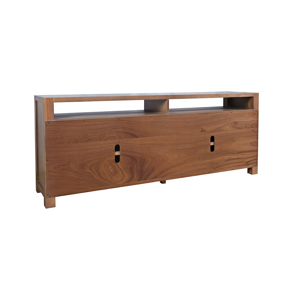 80" Modern Transitional Media Console TV Stand with Four-Door Cabinet Storage