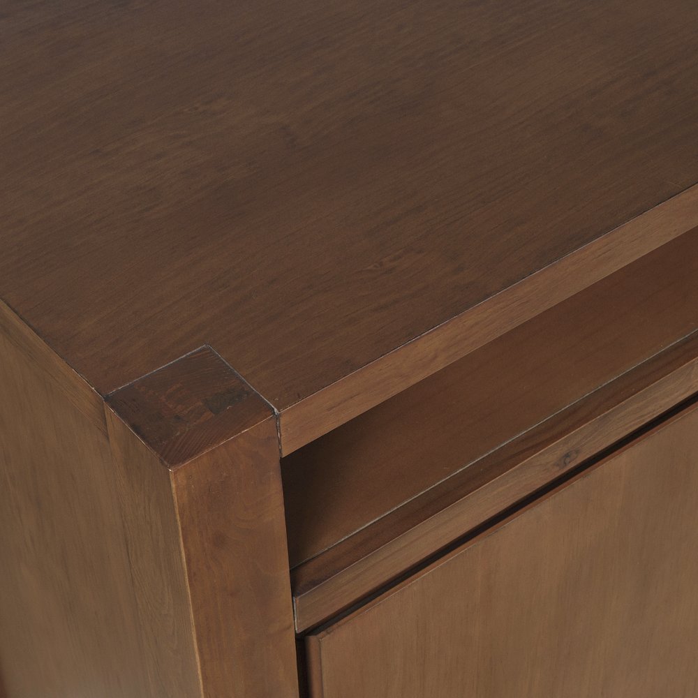 80" Modern Transitional Media Console TV Stand with Four-Door Cabinet Storage