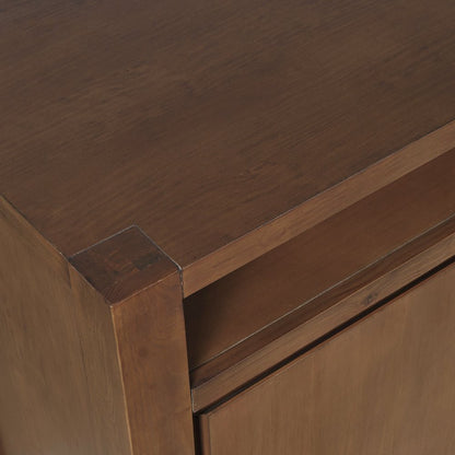 80" Modern Transitional Media Console TV Stand with Four-Door Cabinet Storage