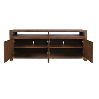 80" Modern Transitional Media Console TV Stand with Four-Door Cabinet Storage