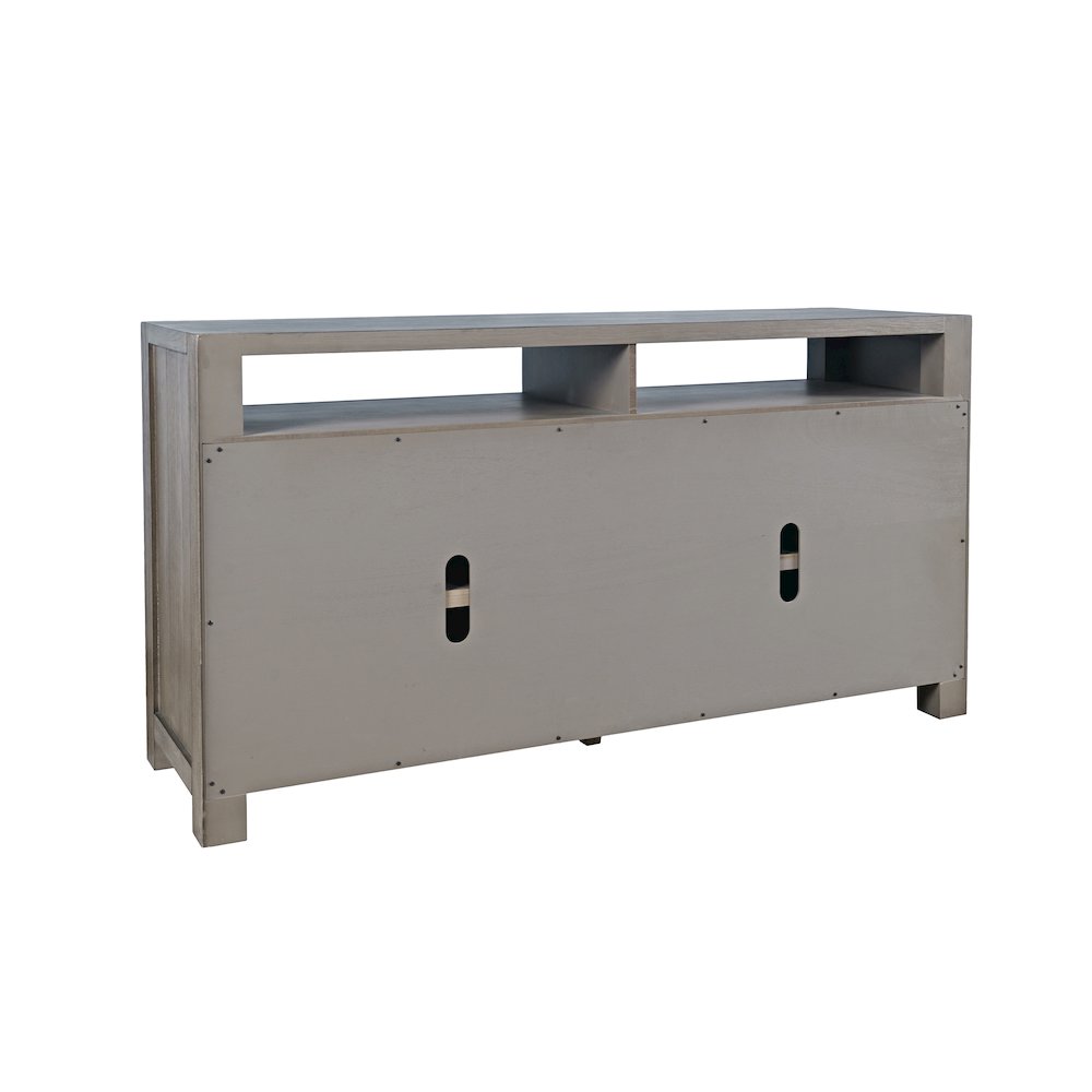 60" Modern Transitional Media Console TV Stand with Four-Door Cabinet Storage